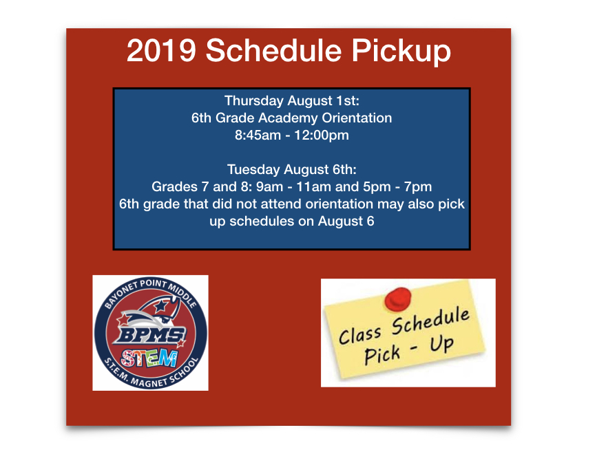 2019 Schedule Pickup